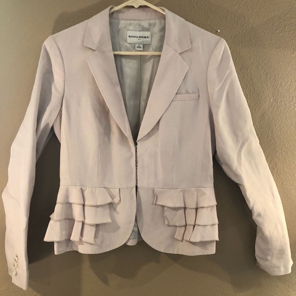 Banana Republic jacket, light pink/cream, size 8